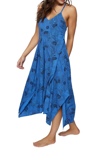 Shop O'neill Aries Print Cover-up Sundress In Night Sky
