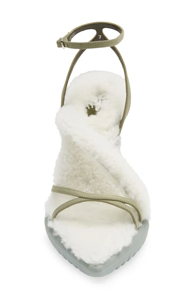 Shop Off-white Faux Shearling Lined Sandal In Military Military