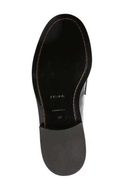 Shop Frame Le Ayana Frill Loafer In Noir Patent