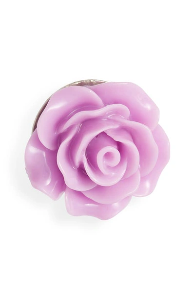 Clifton Wilson Floral Lapel Pin In Purple