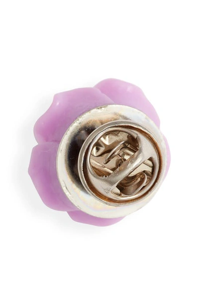 Clifton Wilson Floral Lapel Pin In Purple