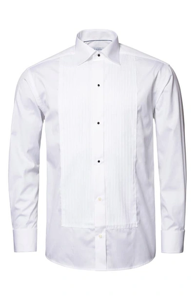 Shop Eton Slim Fit Pleated Bib Tuxedo Shirt In White