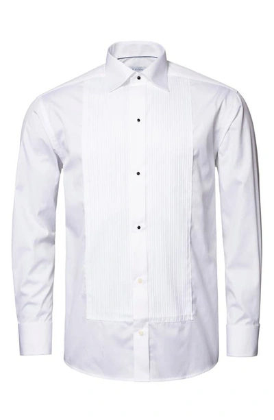 Eton Slim Fit Pleated Bib Tuxedo Shirt In White