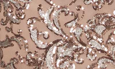 Alex Evenings Sequin Cap Sleeve Sheath Cocktail Dress In Mocha