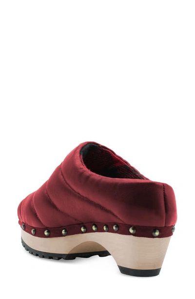 Shop Jax And Bard Boba Quilted Platform Clog In Holly Berry Red