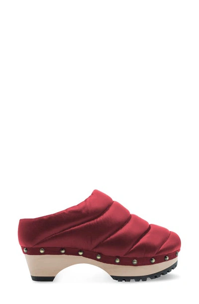 Shop Jax And Bard Boba Quilted Platform Clog In Holly Berry Red