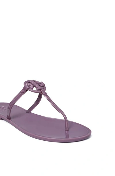 Shop Tory Burch Mini Miller Jelly Thong Sandal In Vintage Eggplant