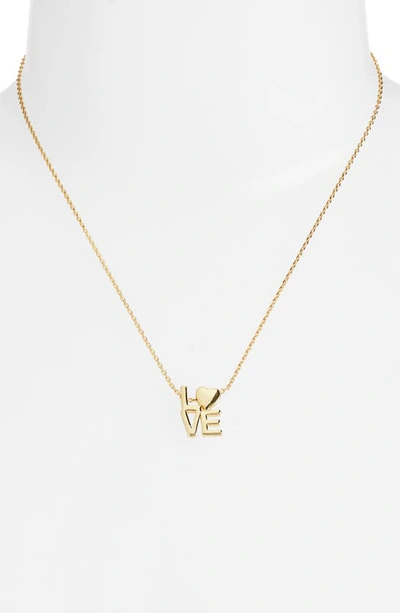 Shop Estella Bartlett Love Pendant Necklace In Gold