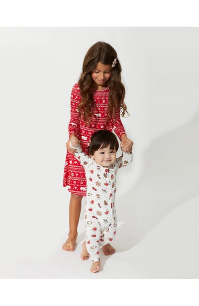 Shop Bellabu Bear Kids' Christmas Cookies Fitted One-piece Convertible Footie Pajamas
