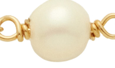 Made By Mary Single Freshwater Pearl Bracelet In Gold