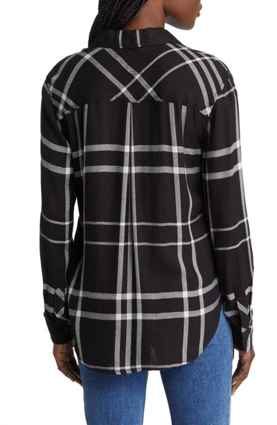 Rails Hunter Plaid Button-front Shirt In Black Sterling