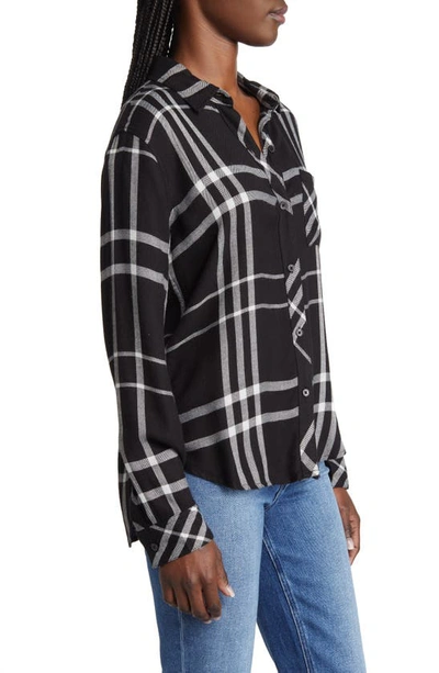 Rails Hunter Plaid Button-front Shirt In Black Sterling