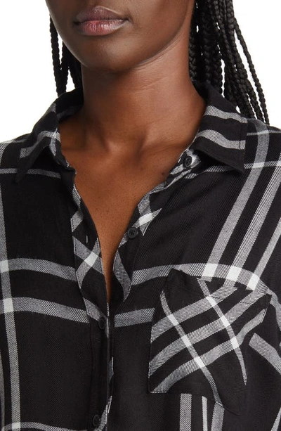 Shop Rails Hunter Plaid Button-up Shirt In Black Sterling