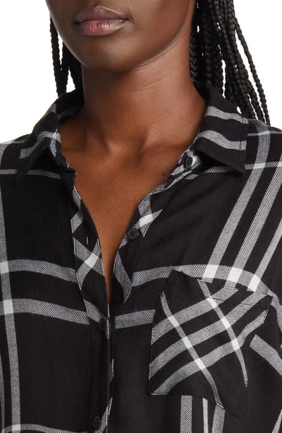 Rails Hunter Plaid Button-front Shirt In Black Sterling