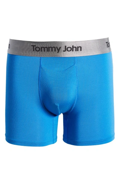 Shop Tommy John Second Skin 4-inch Boxer Briefs In Strong Blue