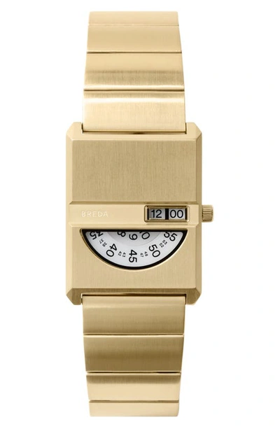 Shop Breda Pulse Tandem Stainless Steel Bracelet Watch, 26mm In Gold