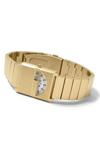 Breda Pulse Tandem Metal Bracelet Watch In Gold, Men's At Urban Outfitters In Gold