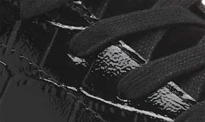 Shop Kurt Geiger Laney Croc Embossed Sneaker In Black