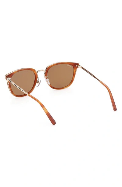 Shop Bally 56mm Round Sunglasses In Blonde Havana / Brown