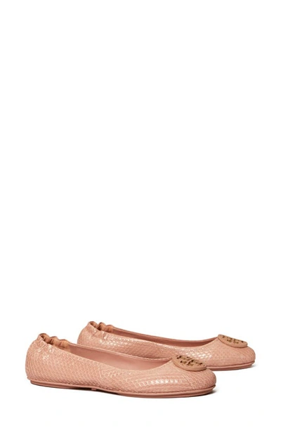 Shop Tory Burch Minnie Travel Ballet Flat In Meadowsweet