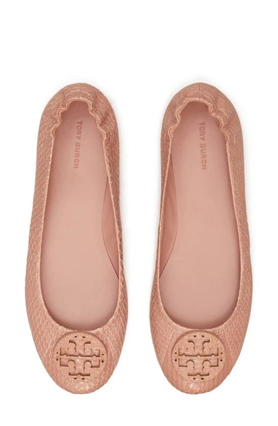 Shop Tory Burch Minnie Travel Ballet Flat In Meadowsweet