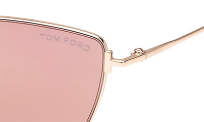 Shop Tom Ford Anais 62mm Cat Eye Sunglasses In Shiny Rose Gold/ Pink