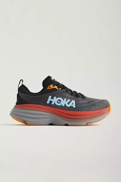 Shop Hoka One One Bondi 8 Running Shoe In Grey
