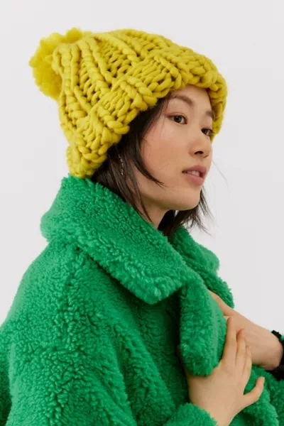 Urban Outfitters Chunky Beanie In Chartreuse |
