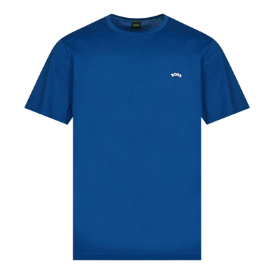 Hugo Boss Athleisure Curved T-shirt In Blue | ModeSens