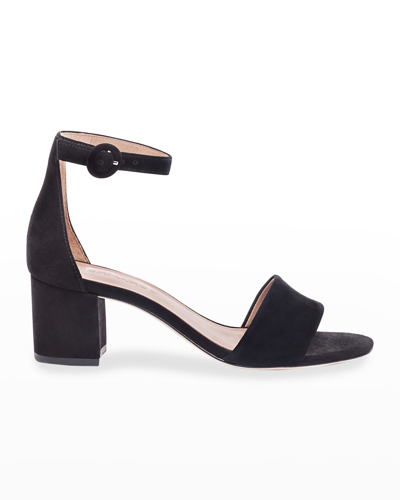 Shop Bernardo Belinda Suede Ankle-strap Sandals In Black