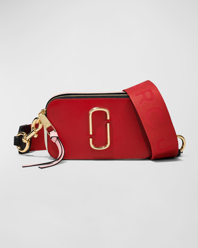 Shop Marc Jacobs The Colorblock Snapshot In True Red Multi