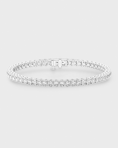 Shop Neiman Marcus Diamonds 18k White Gold Oval Diamond Tennis Bracelet, 7"l