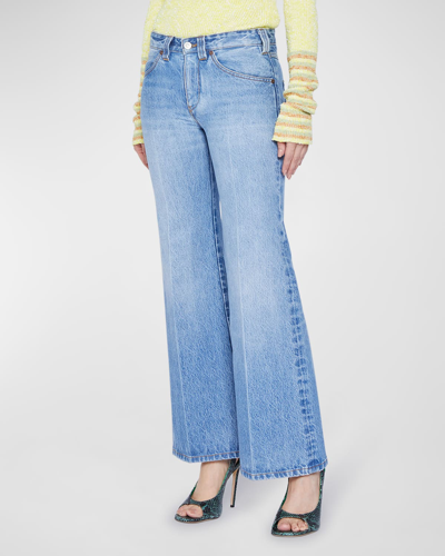 Shop Victoria Beckham Edie Wide-leg Jeans In California Wash