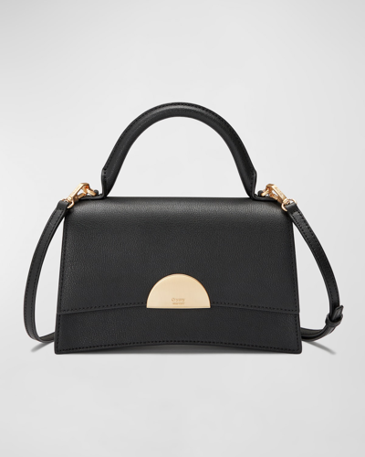 Shop Oryany Milla Flap Leather Top-handle Bag In Black
