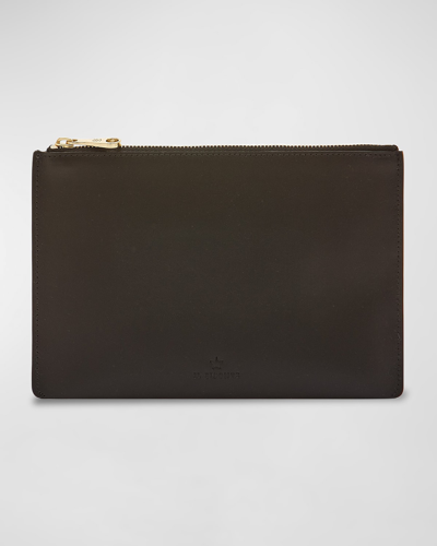 Shop Il Bisonte Oliveta Zip Vacchetta Leather Card Case In Black