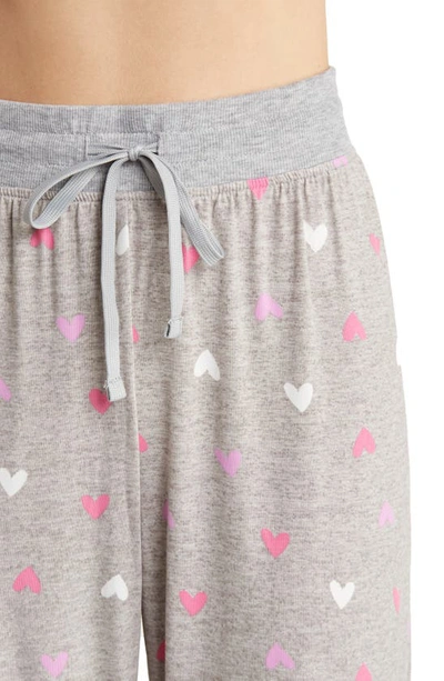 Shop Splendid Raglan Long Sleeve Top & Joggers Pajamas In Toss Hearts