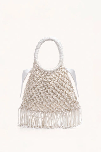 Shop Merlette Maris Fringe Bag In Ivory