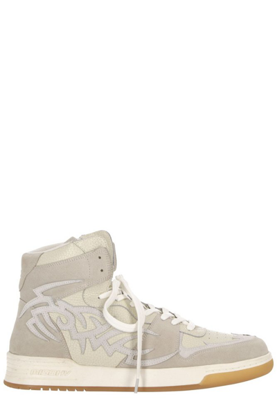 Shop Misbhv Panelled High Top Sneakers In White