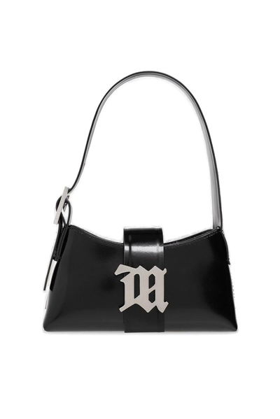 Shop Misbhv Logo Plaque Hobo Shoulder Bag In Black