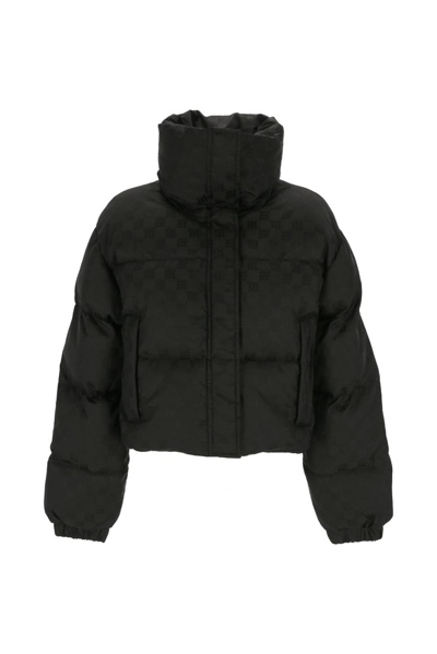Shop Misbhv Monogram Puffer Jacket In Black