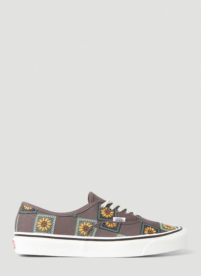 Shop Vans Authentic 44 Dx Granny Check Sneakers In Brown
