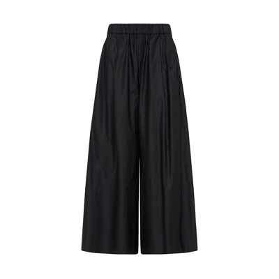 Shop St Agni Wide-leg Cotton Pants In Black