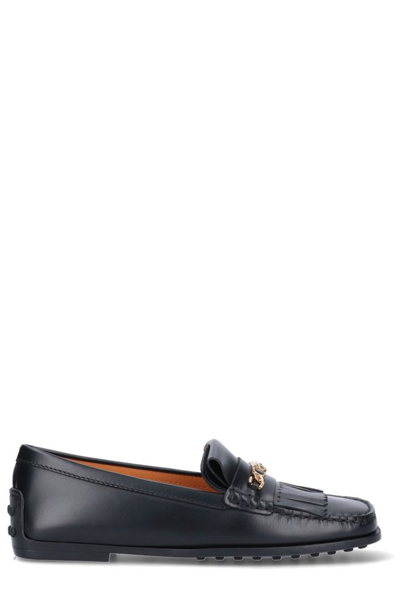 Shop Tod's City Gommini Driving Shoes In Black