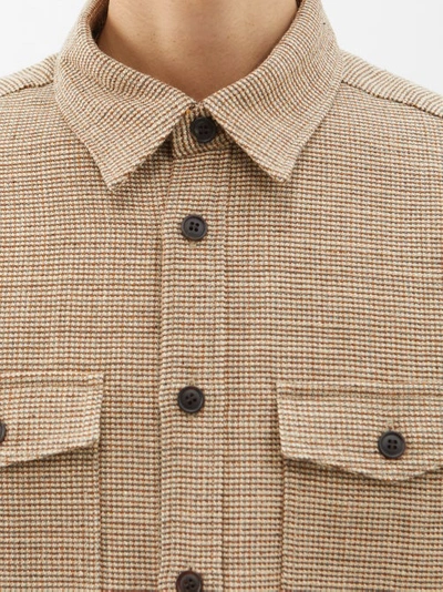 Lumber Tweed Shirt In Light Brown