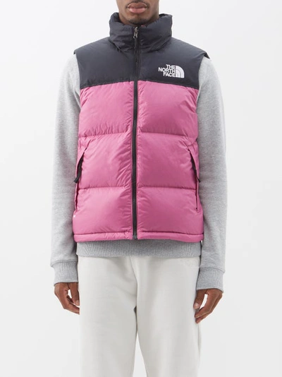 The North Face Retro Nuptse Puffer Vest In Red Violet | ModeSens