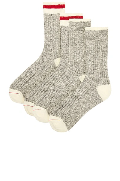 Shop Beams Rag Socks In Gray