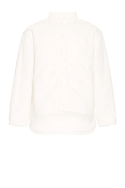 Shop Bottega Veneta V Pocket Overshirt Jacket In Chalk