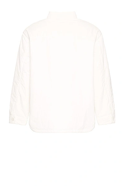 Shop Bottega Veneta V Pocket Overshirt Jacket In Chalk