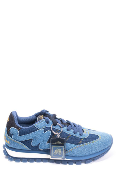 Shop Marc Jacobs Denim Jogger Sneakers In Blue