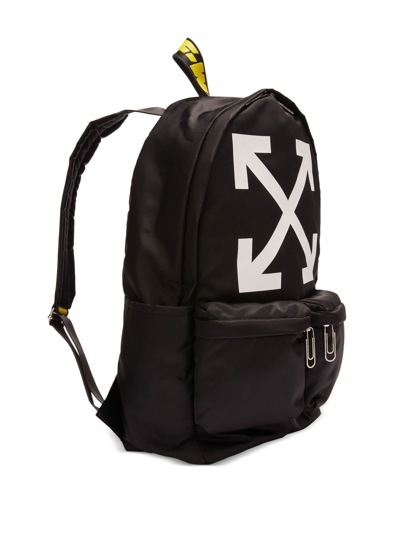 Shop Off-white Men Arrow Nylon Backpack In Black White